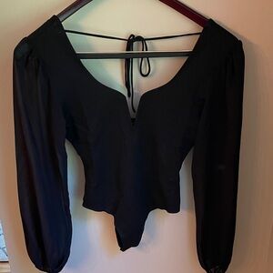 Lulus black long sleeve body suit